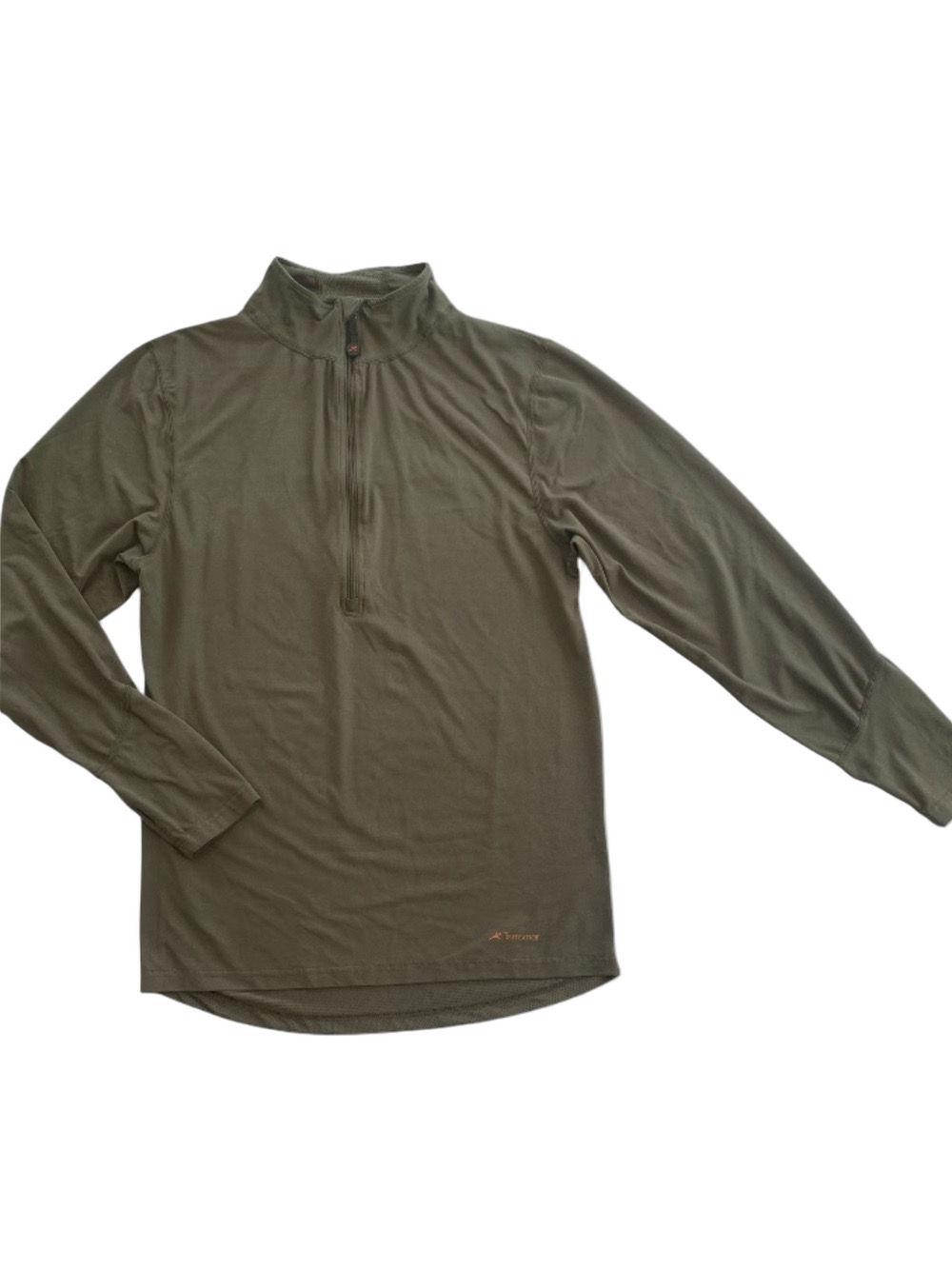 TERRAMAR Pullover Thermolator Long Sleeve Half-Zip Base Layer Dark Loden Mens L